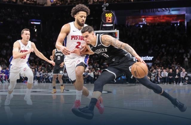 小波特19分1助 NBA常规赛篮网100-138活塞 杰伦-杜伦26分